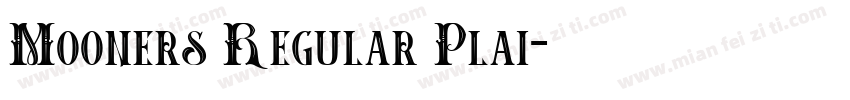 Mooners Regular Plai字体转换